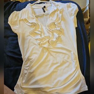 HeartSoul White Ruffled Blouse